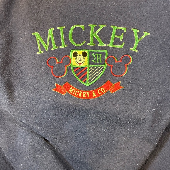 Disney Mickey Navy Crewneck Sweater vintage unisex - Picture 5 of 9